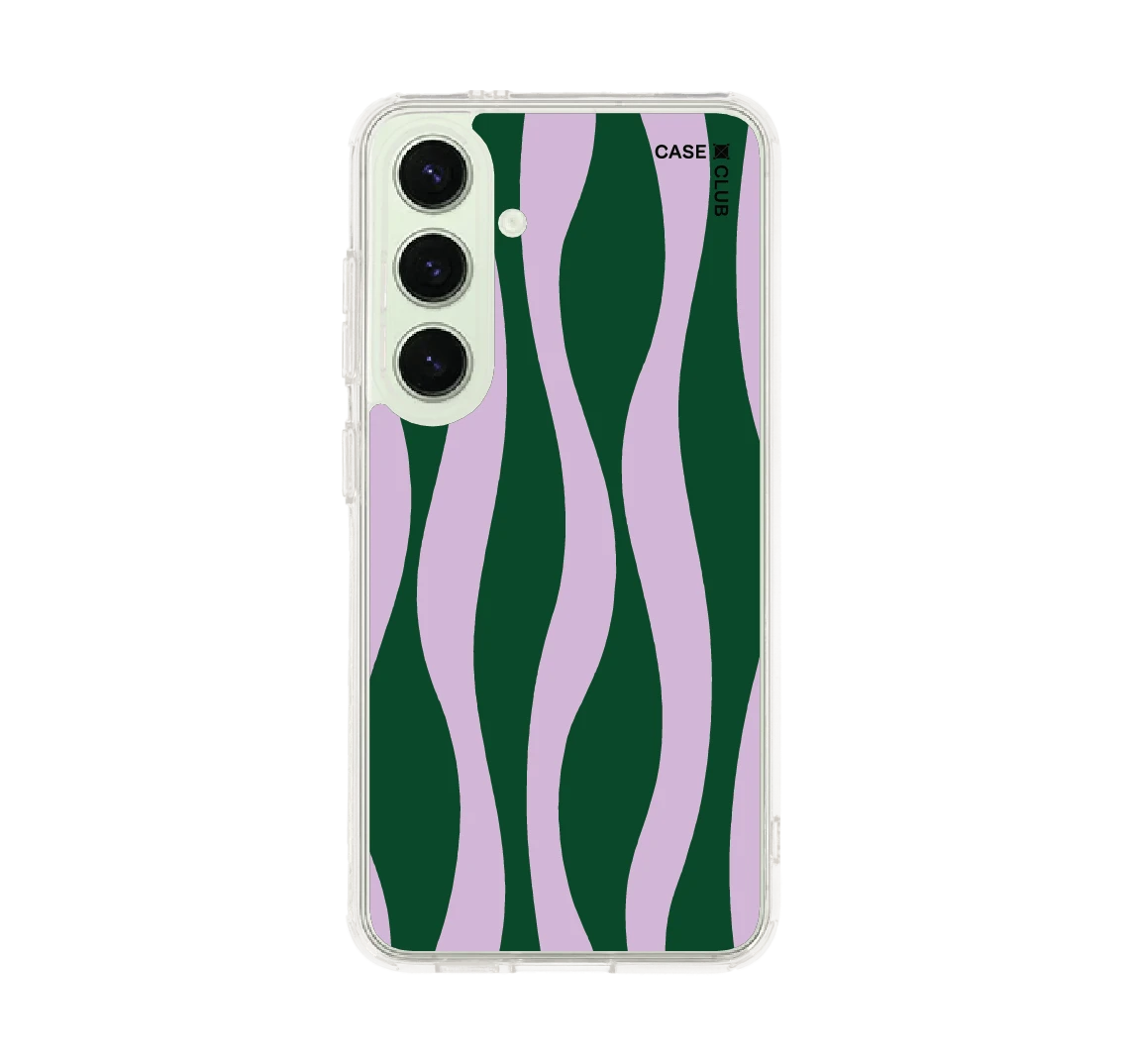 ลายคลื่นสีม่วงและเขียว